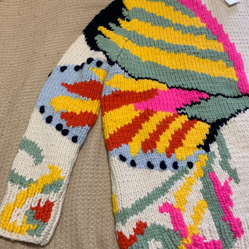 ⛔️SOLD⛔️Auth.TORY BURCH 100% eco wool handknit sweater - Picture 3 of 14